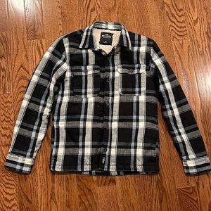 Hollister mens Sherpa lined flannel shirt size XS